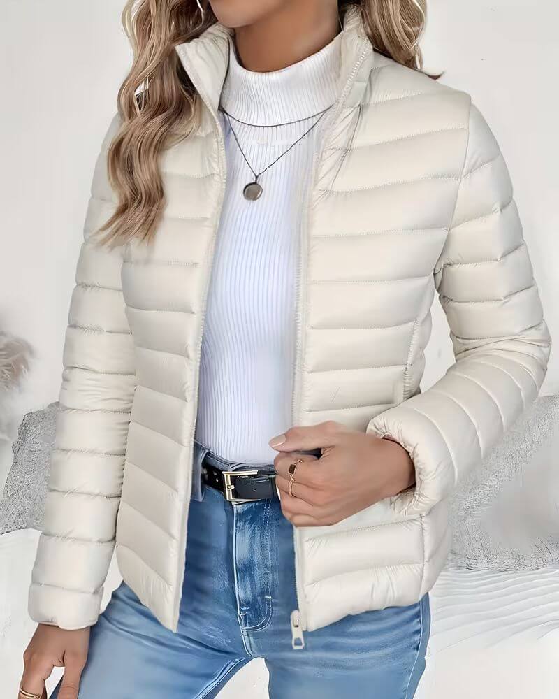 Eva I Puffer Jacket with Stand-Up Collar