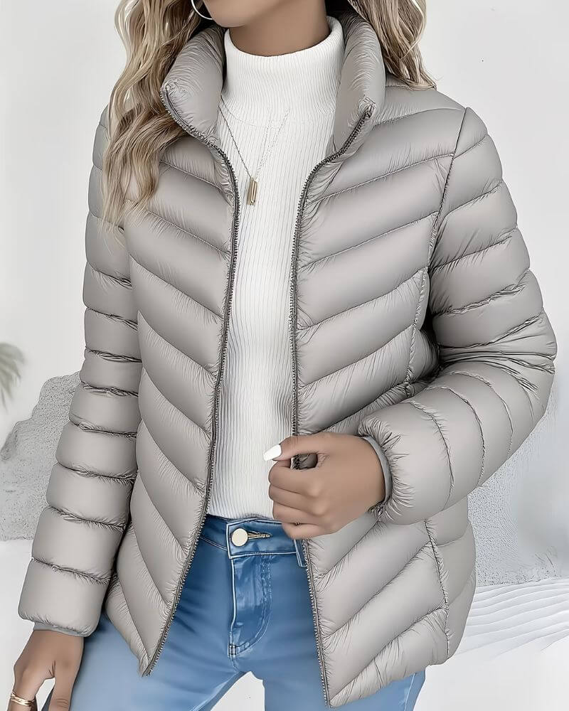 Eva I Puffer Jacket with Stand-Up Collar