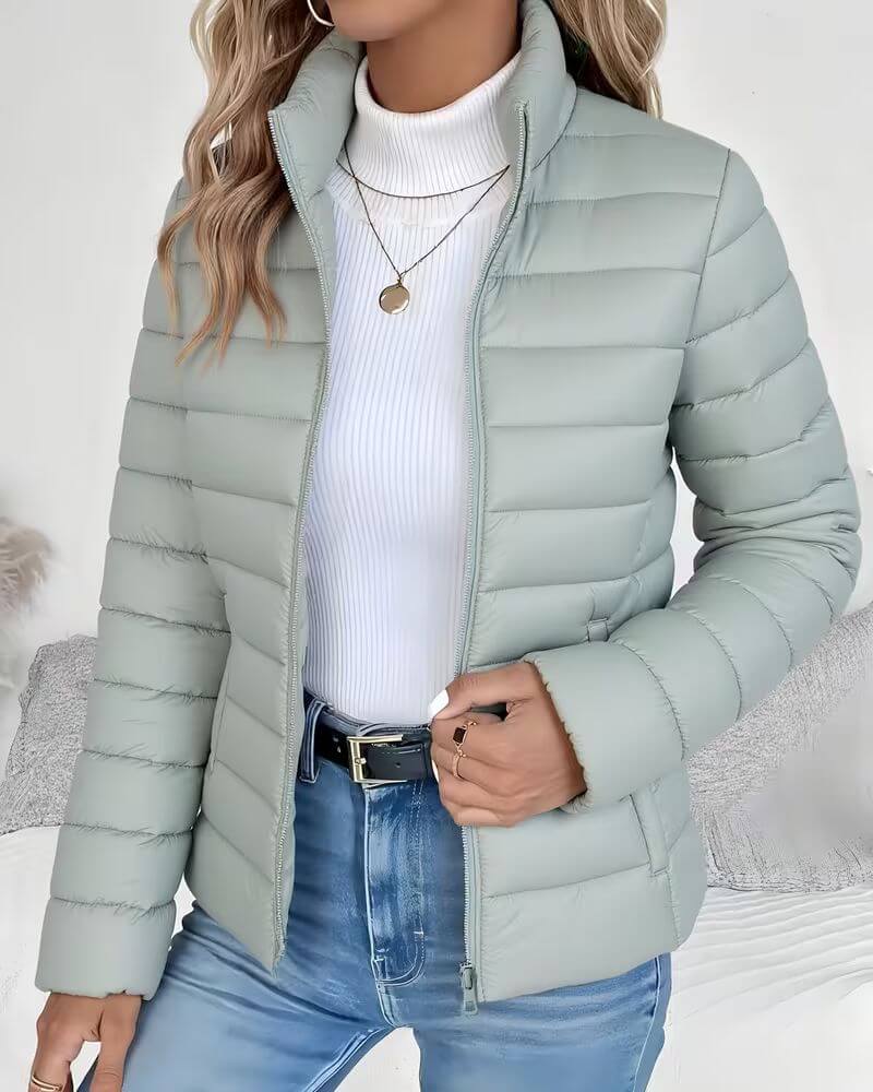 Eva I Puffer Jacket with Stand-Up Collar