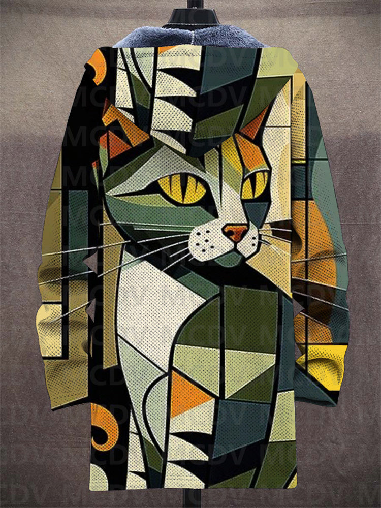 Els | Hooded Cardigan with Artistic Print and Soft Lining