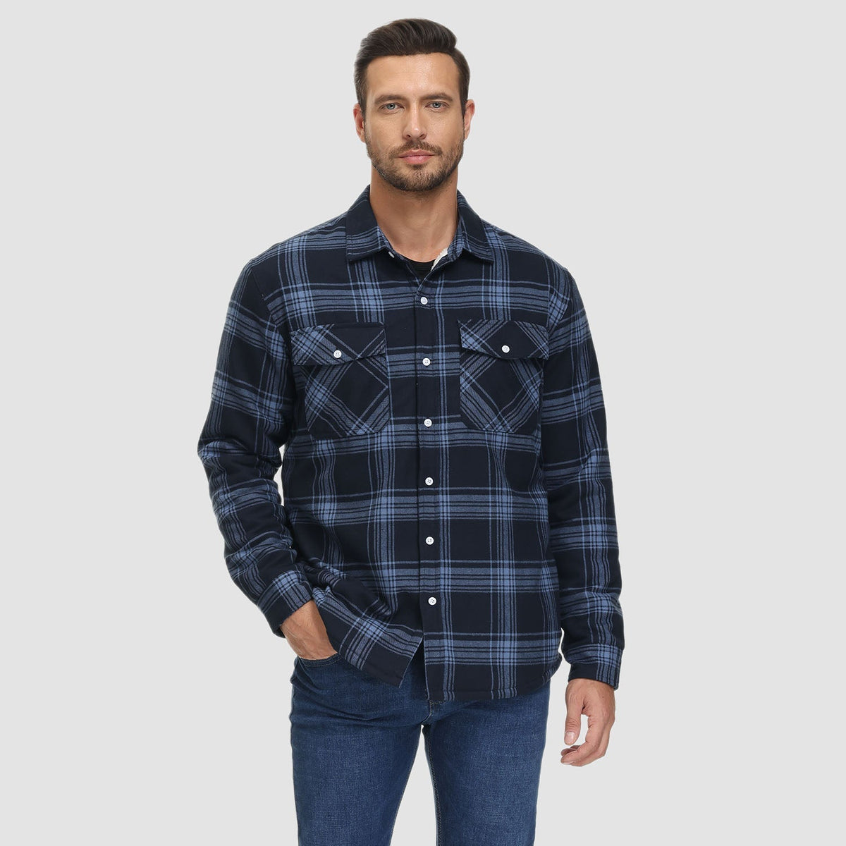 Benedikt™ | Lined Check Shirt Jacket