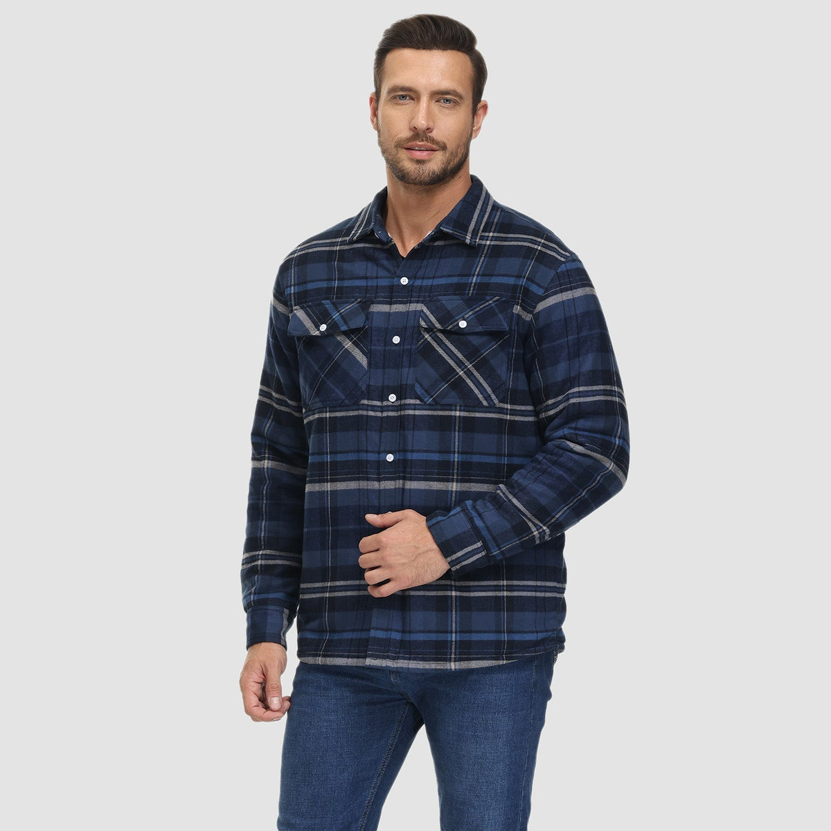 Benedikt™ | Lined Check Shirt Jacket