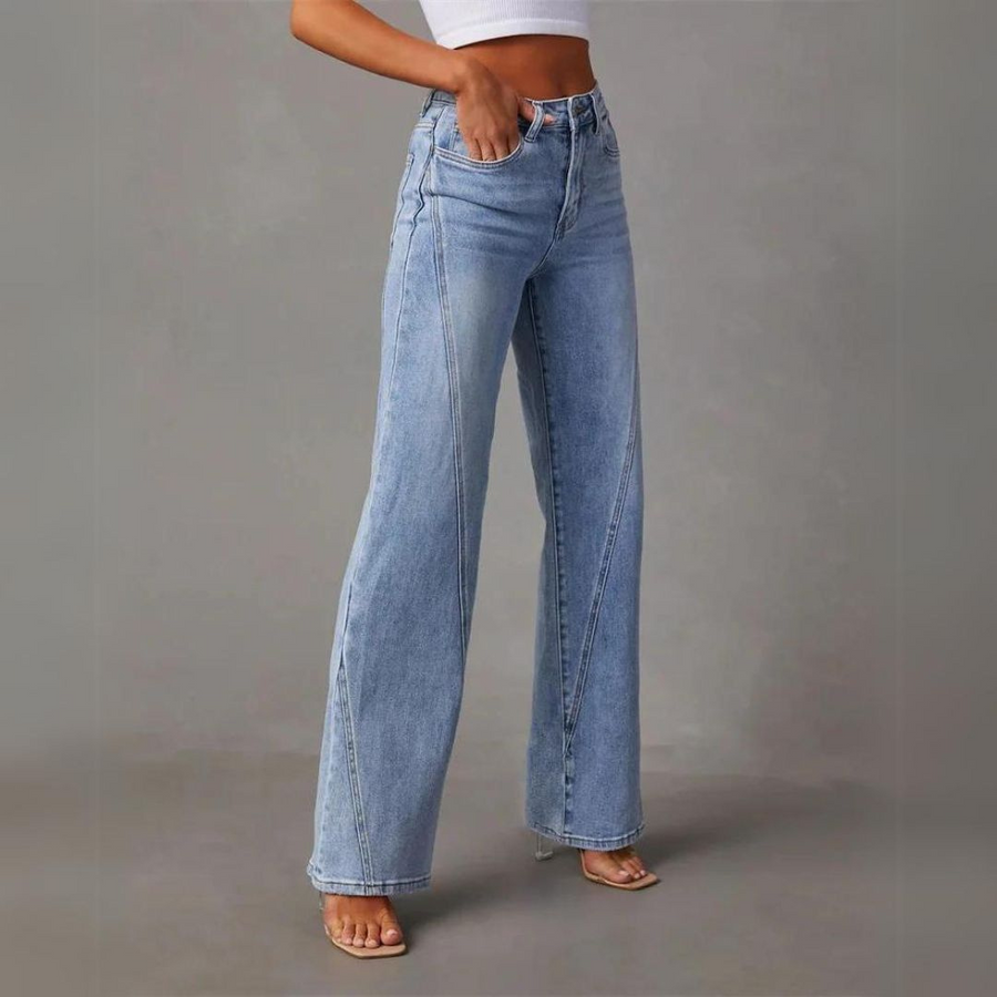 HIGH-WAISTED WIDE-LEG JEANS