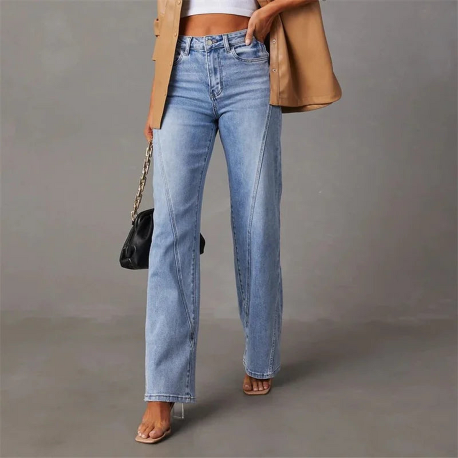 HIGH-WAISTED WIDE-LEG JEANS