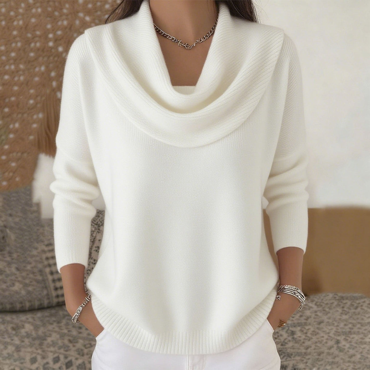 Vivienne | Cowl Neck Knit Sweater