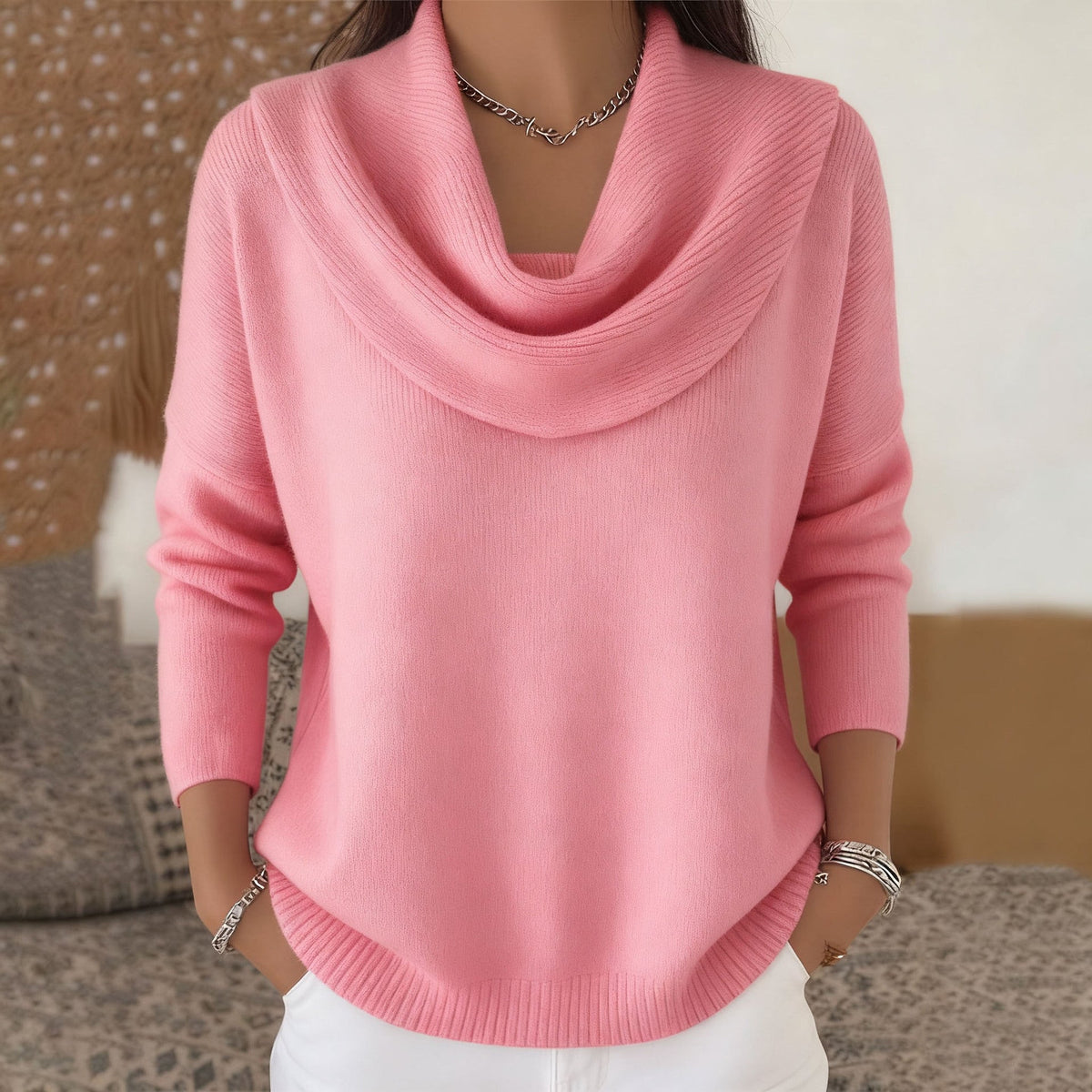 Vivienne | Cowl Neck Knit Sweater