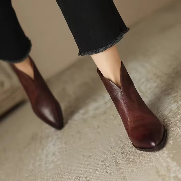 Livia | Elegant Block-Heel Ankle Boots