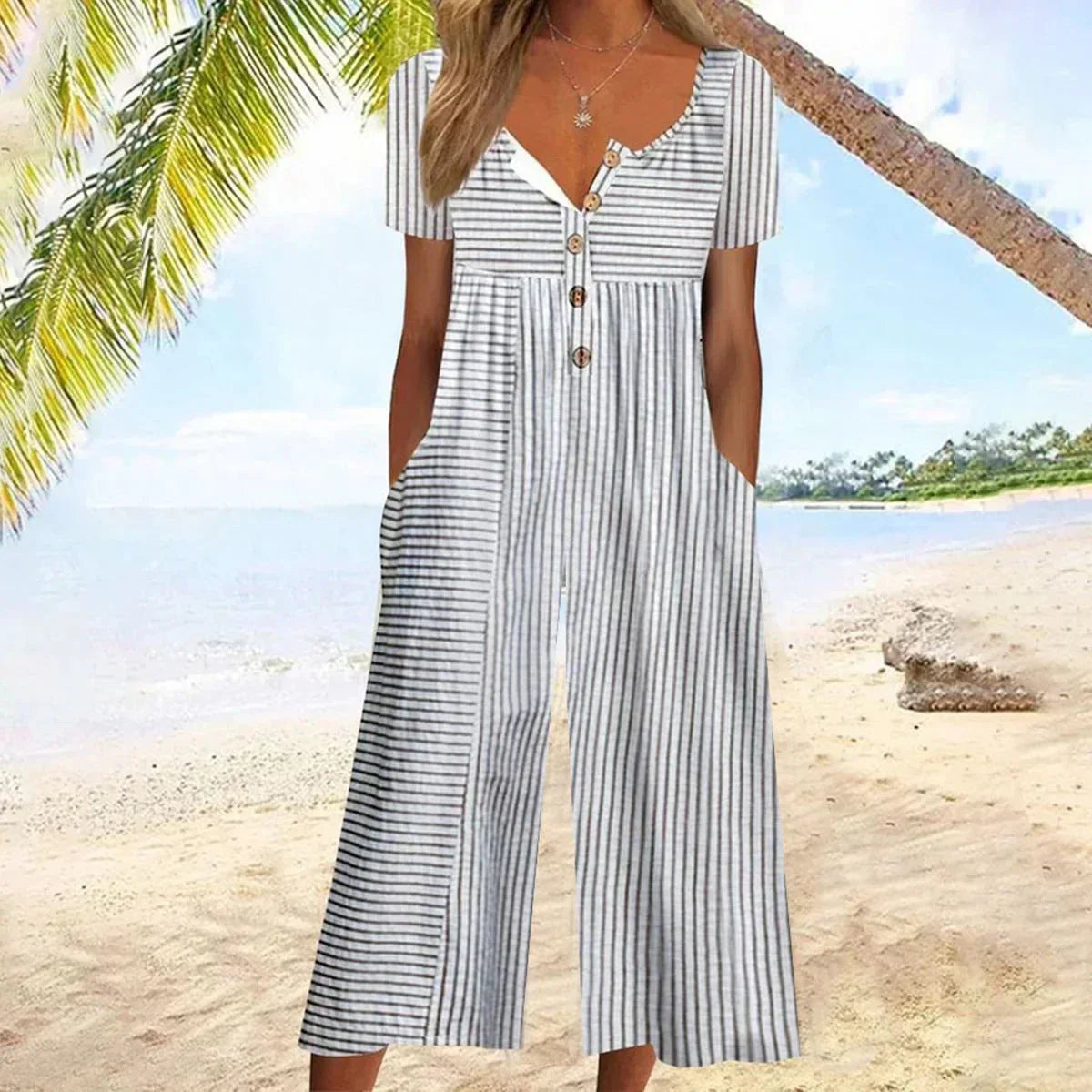 Cassidy - Button-Front Jumpsuit