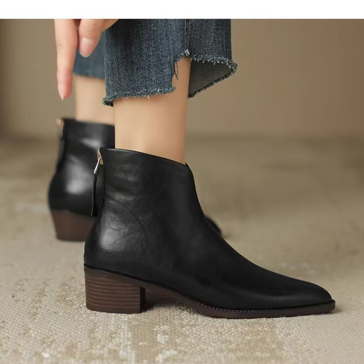 Livia | Elegant Block-Heel Ankle Boots