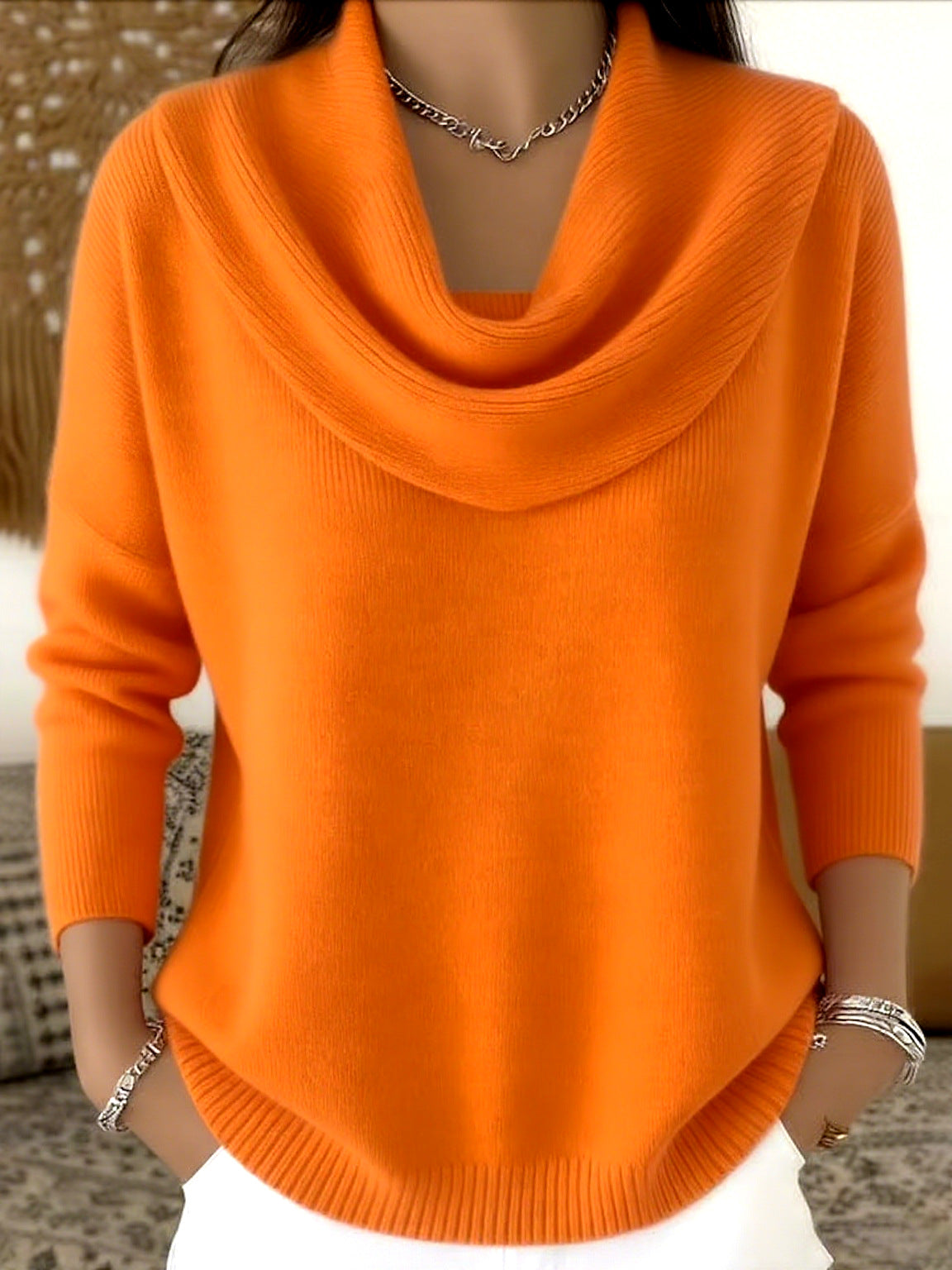Vivienne | Cowl Neck Knit Sweater