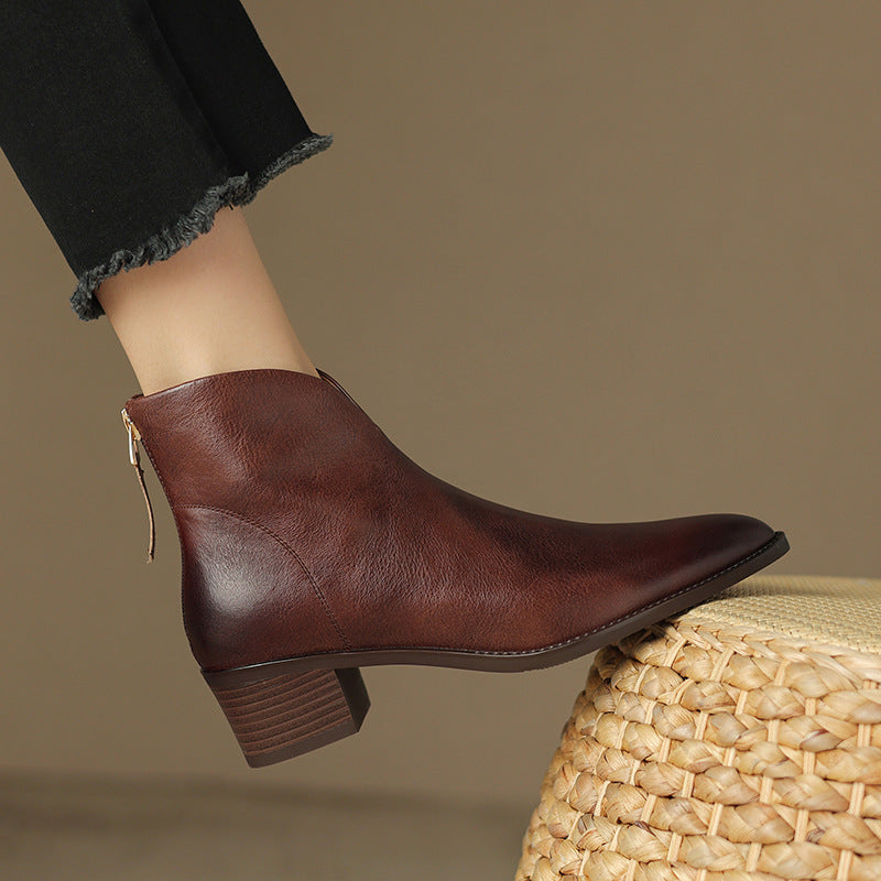 Livia | Elegant Block-Heel Ankle Boots