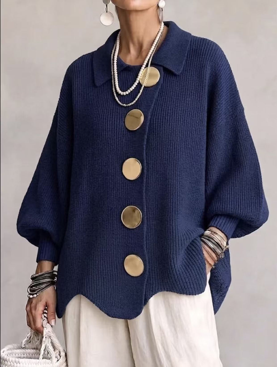 Isadora | Oversized Cardigan with Collar