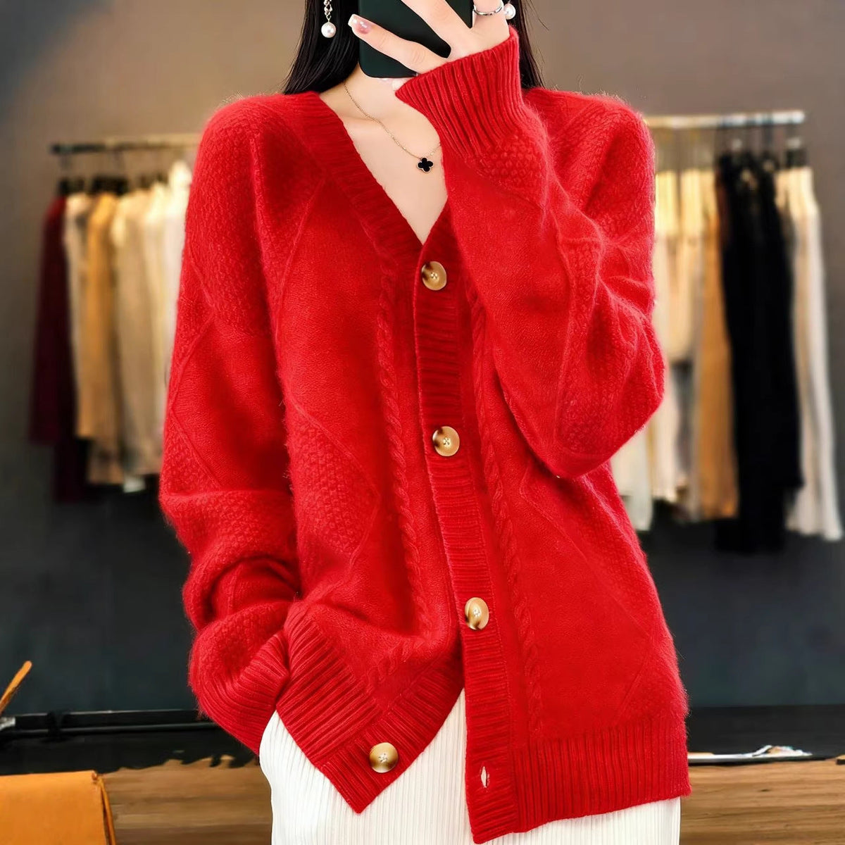 Karen | Soft Knit Vest with Buttons