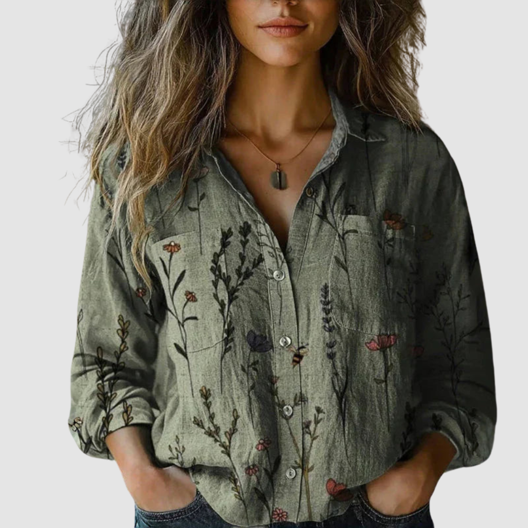 Morena | Vintage Printed Blouse