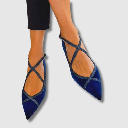 Hilde | Elegant Dark Blue Moccasins