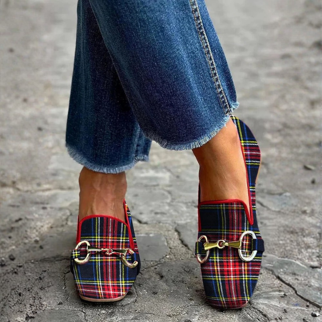 Amelie | Checkered Moccasins