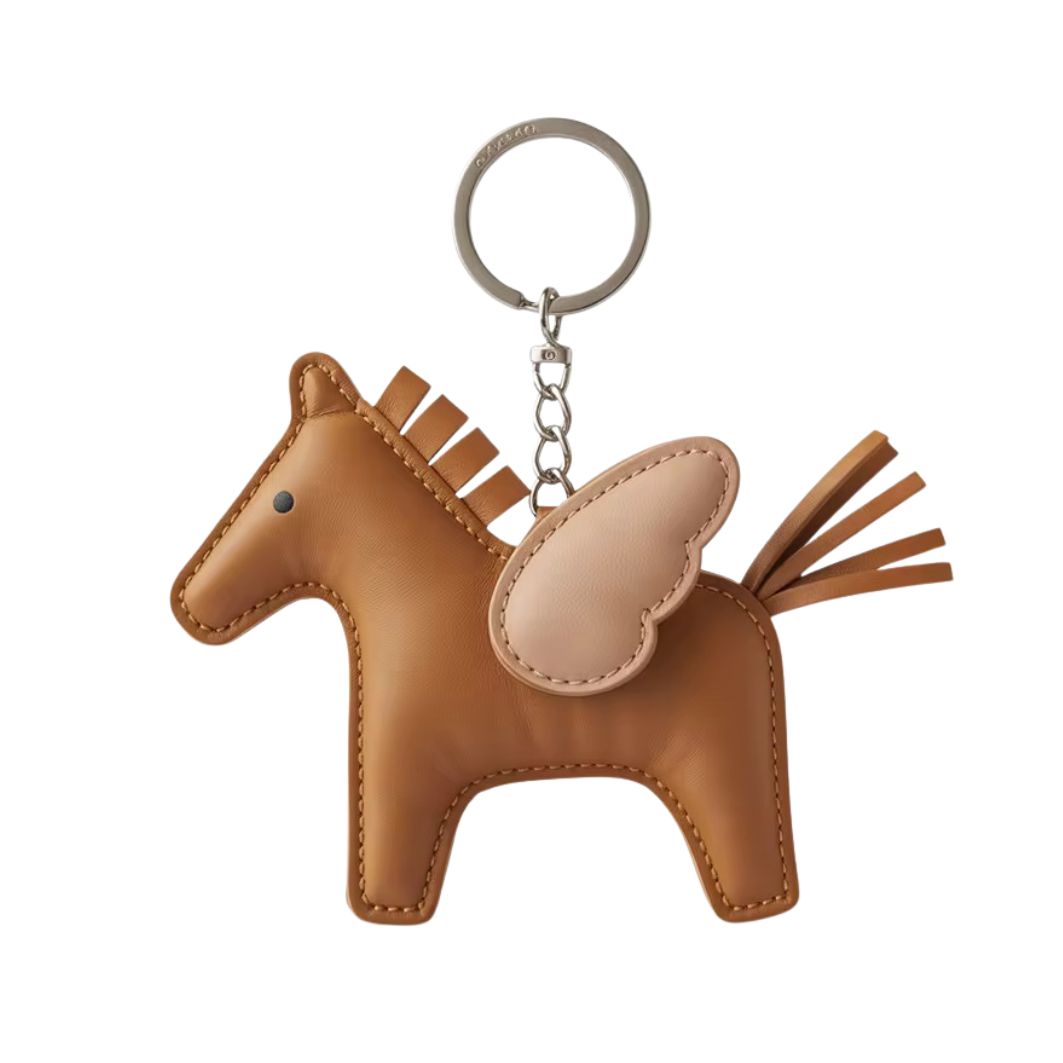 WINGED HORSE CHARM IN LEATHER