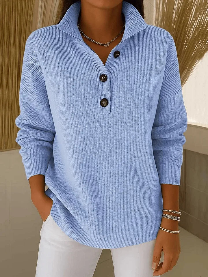 Jolanda | Polo Sweater with V-neck