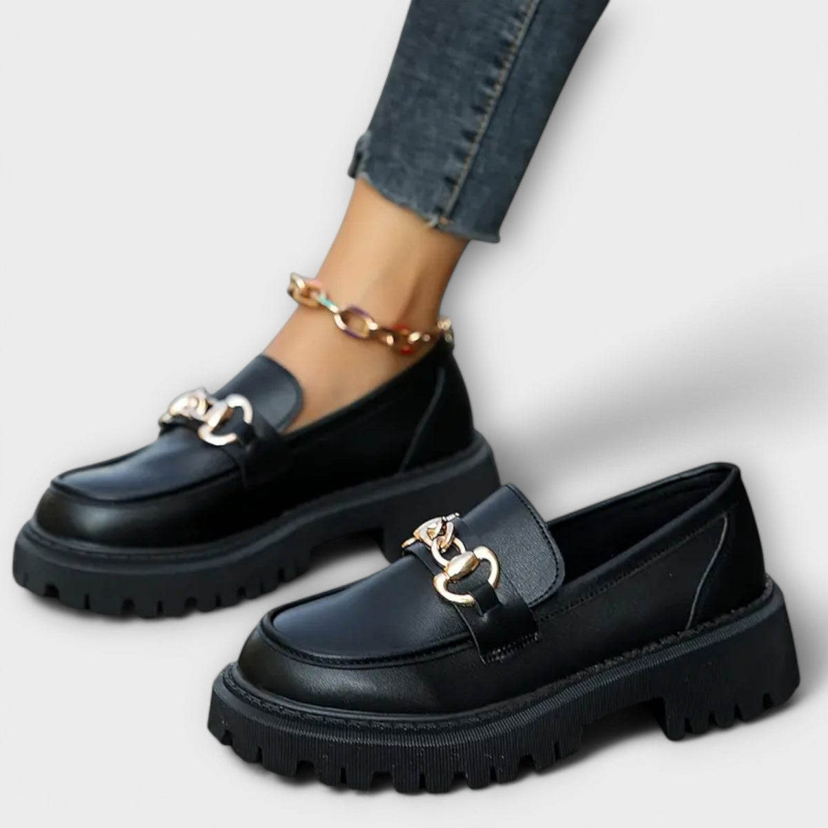 Mária ™ | Fashion Women's Platform Loafers with Buckle