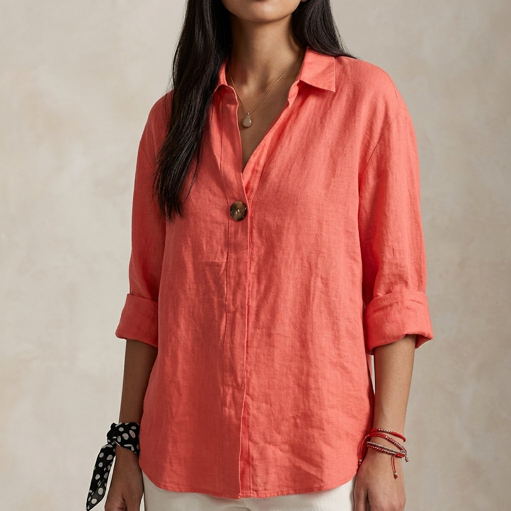 Relaxed Linen Blouse