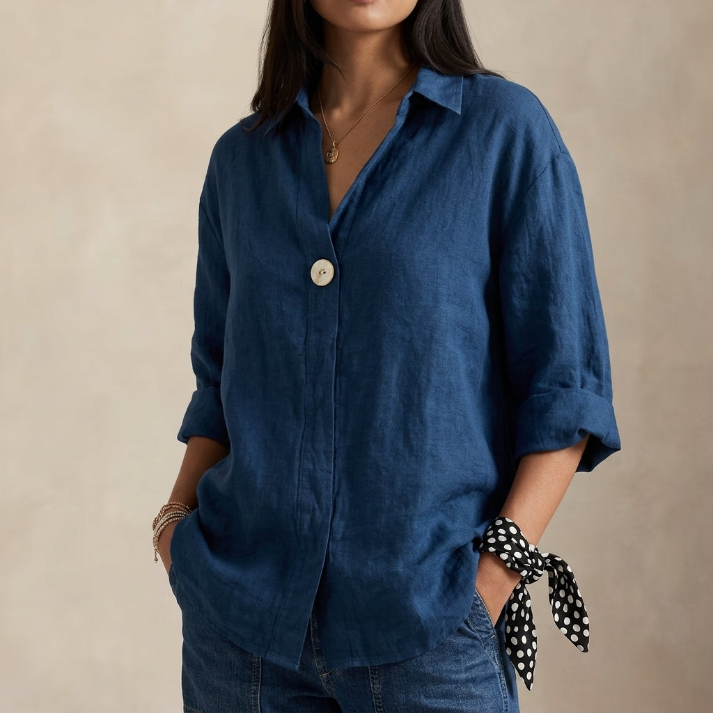 Relaxed Linen Blouse