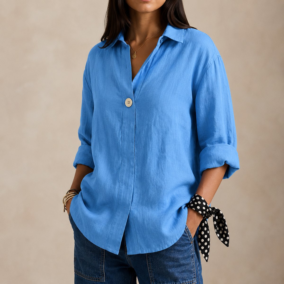 Relaxed Linen Blouse