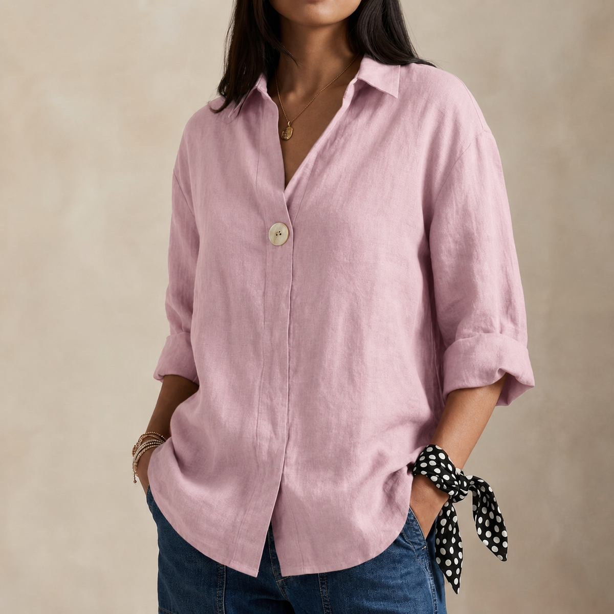 Relaxed Linen Blouse