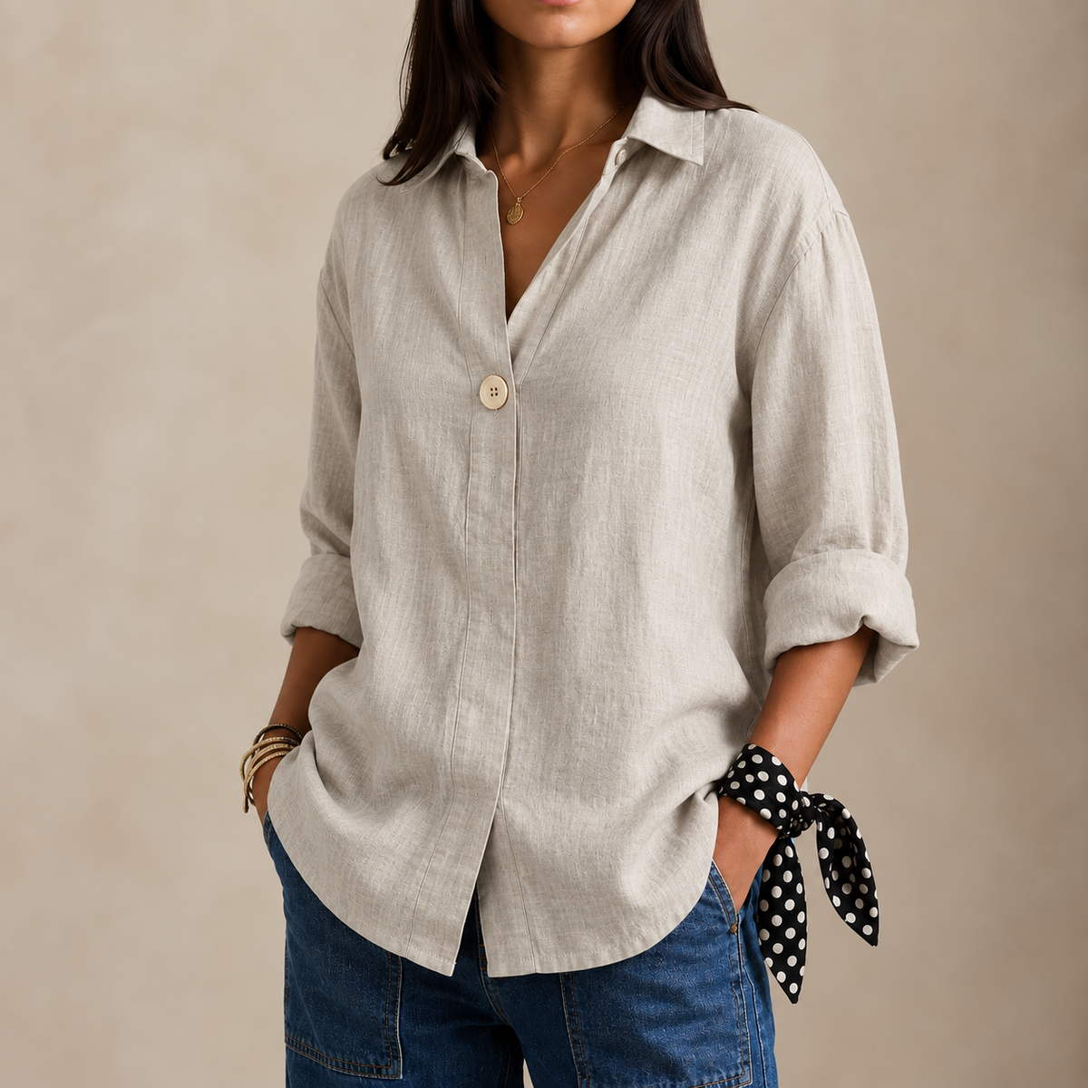 Relaxed Linen Blouse