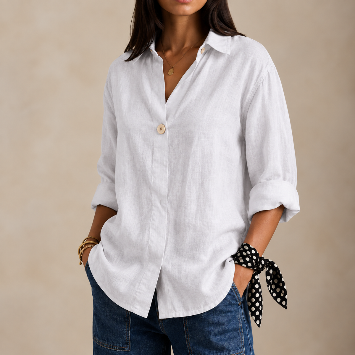 Relaxed Linen Blouse