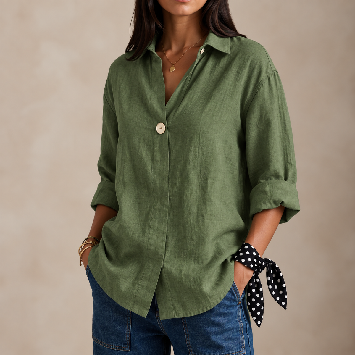 Relaxed Linen Blouse
