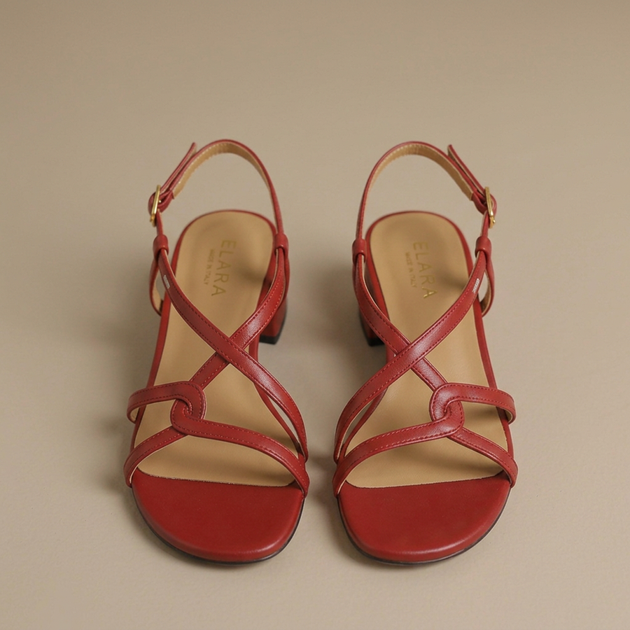 Roselle | Elegant Knotted Criss-Cross Slingback Sandals