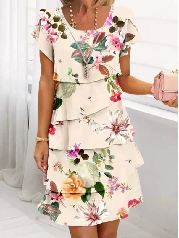 Helena | Elegant Comfort Ruffle Dress