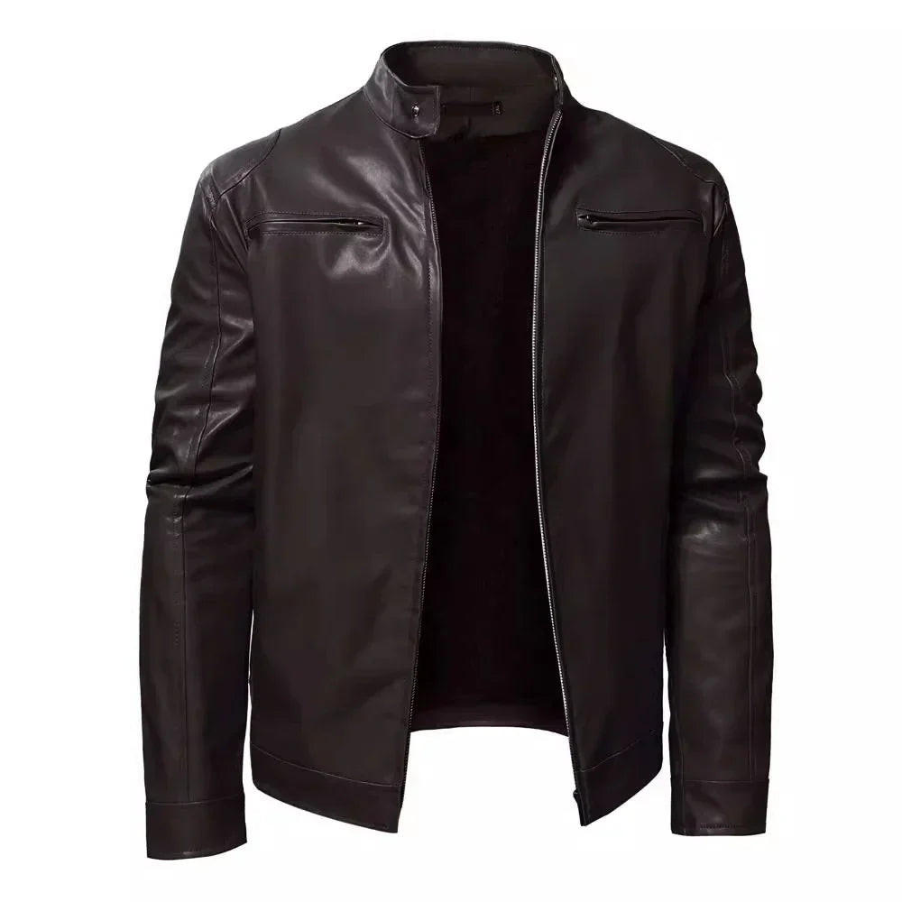 Russel | Timeless Leather Jacket with Biker Flair