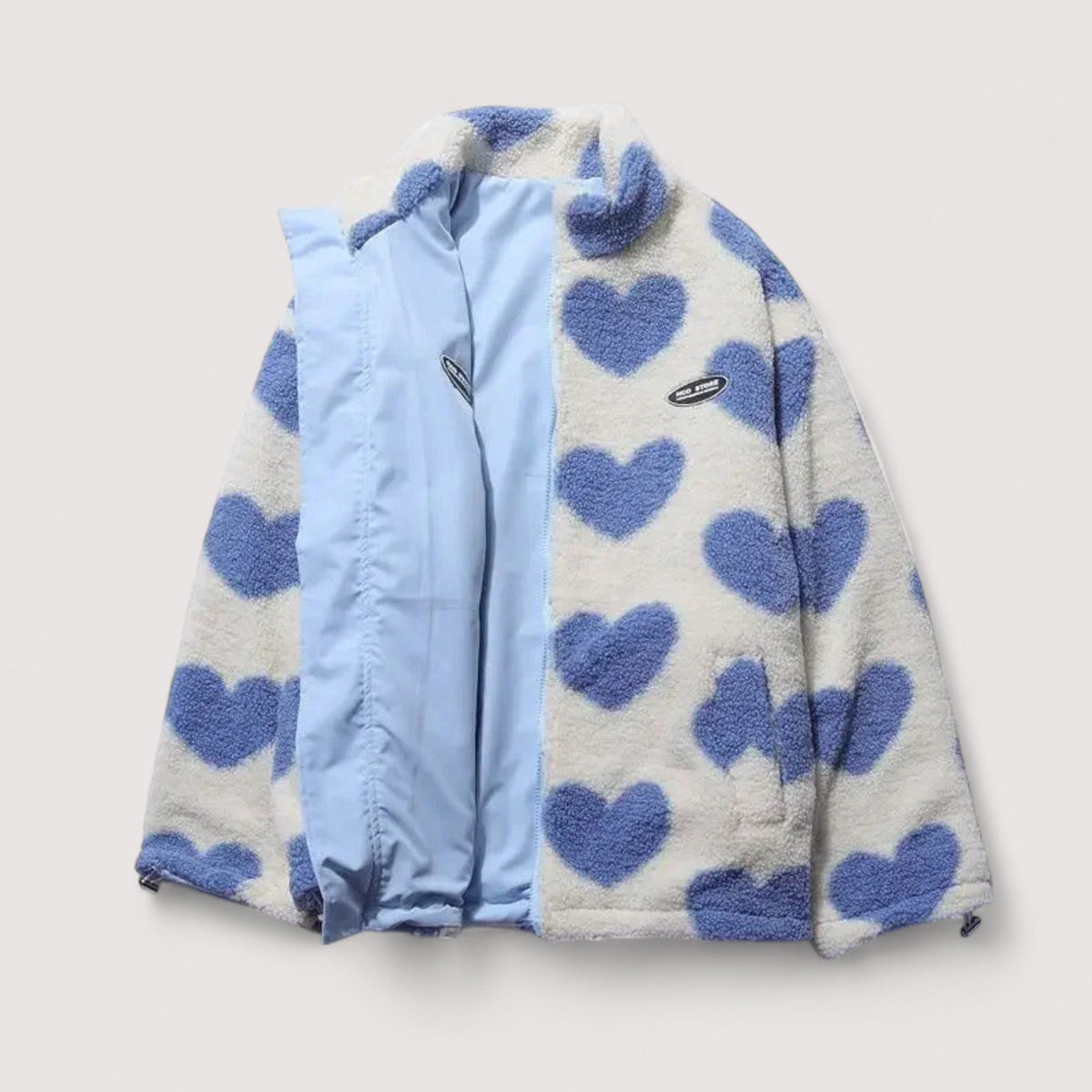 Reversible Jacket with Heart Pattern