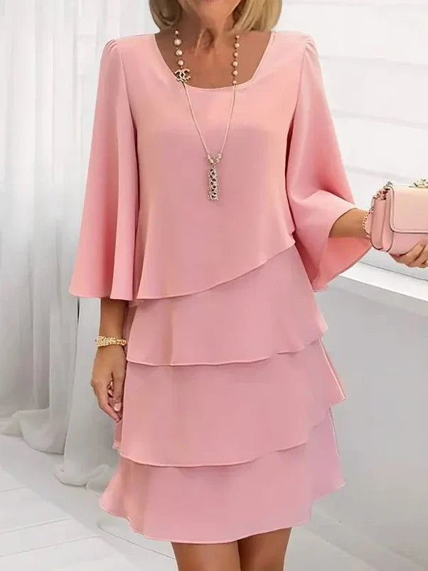 Catherine | Elegant Comfort Ruffle Dress