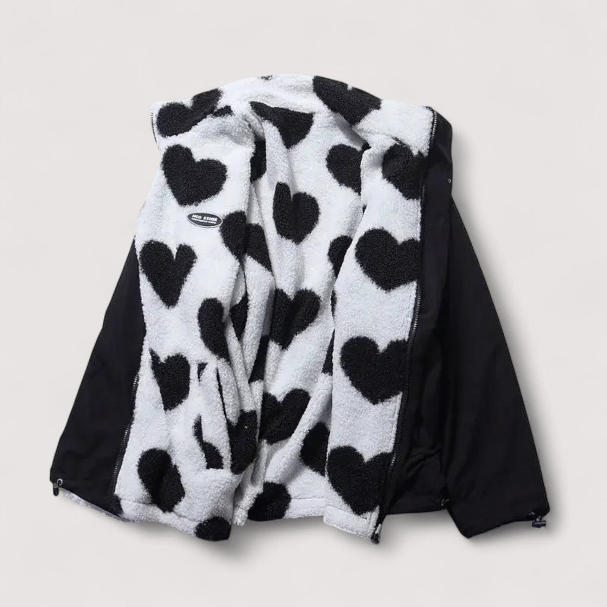 Reversible Jacket with Heart Pattern