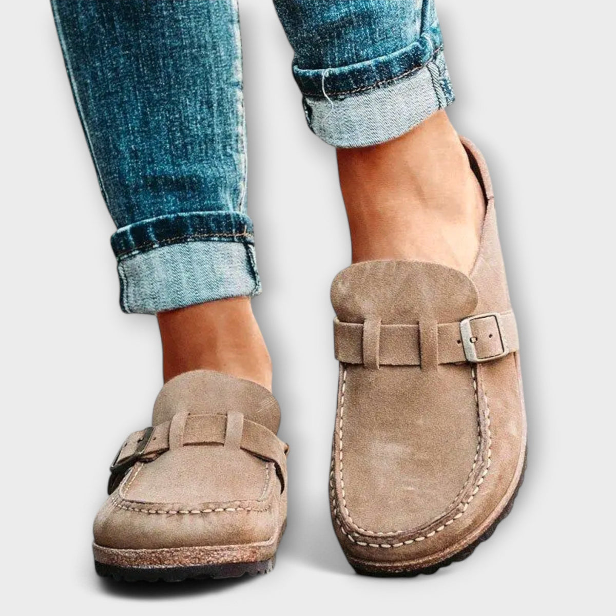 Monika™ | Orthopedic Women's Moccasins with Decorative Buckle
