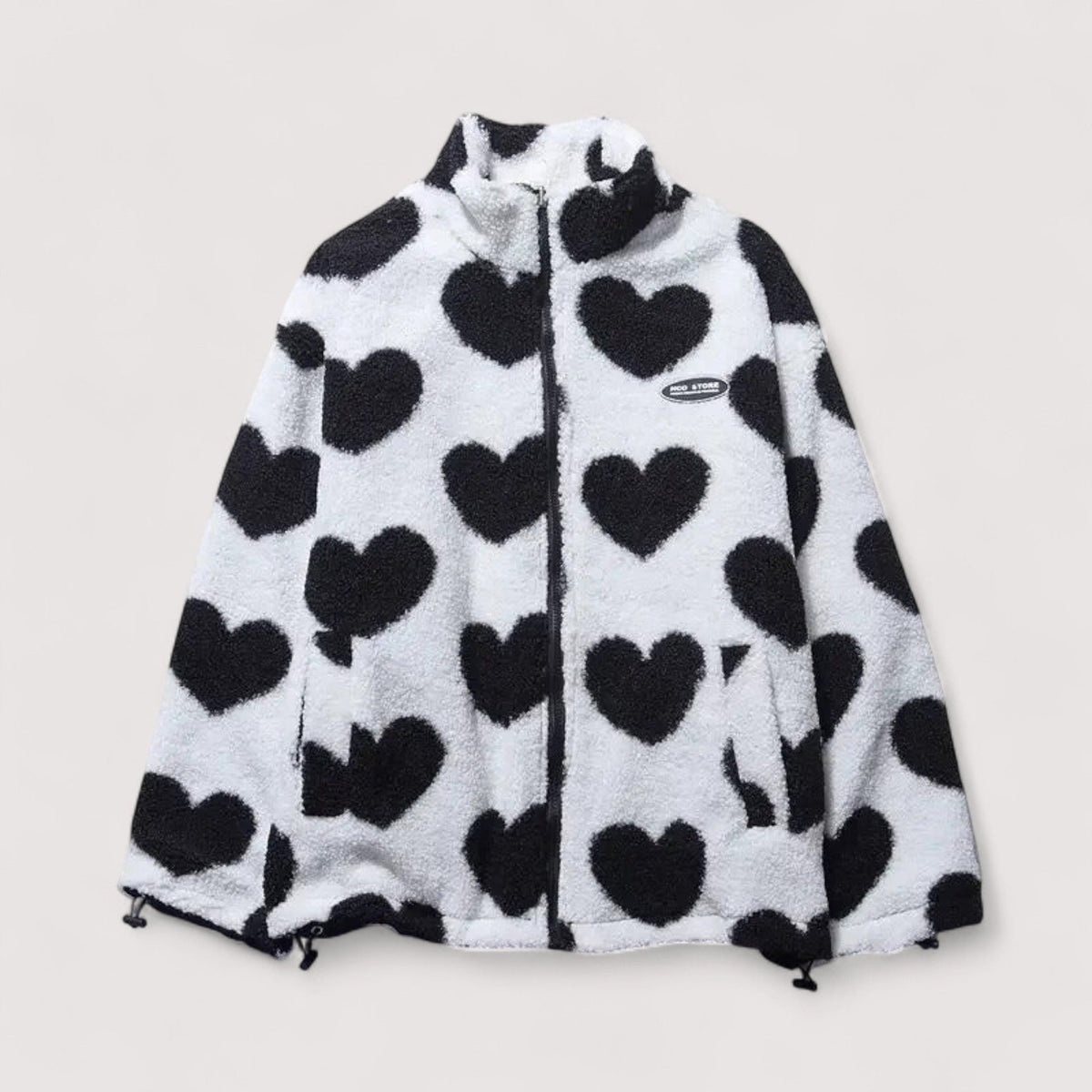 Reversible Jacket with Heart Pattern