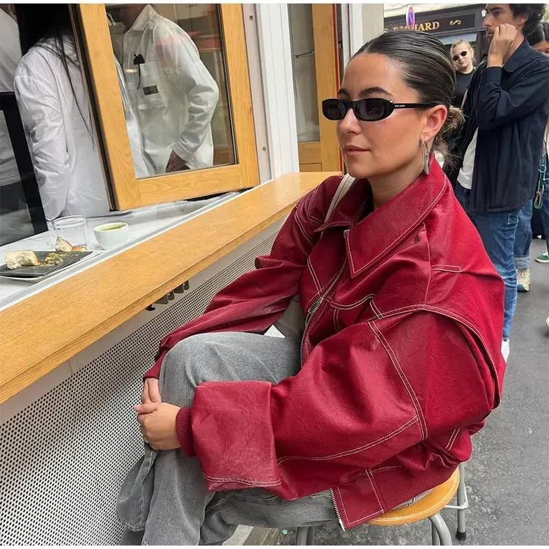 Iris™ | Oversized Leather Jacket