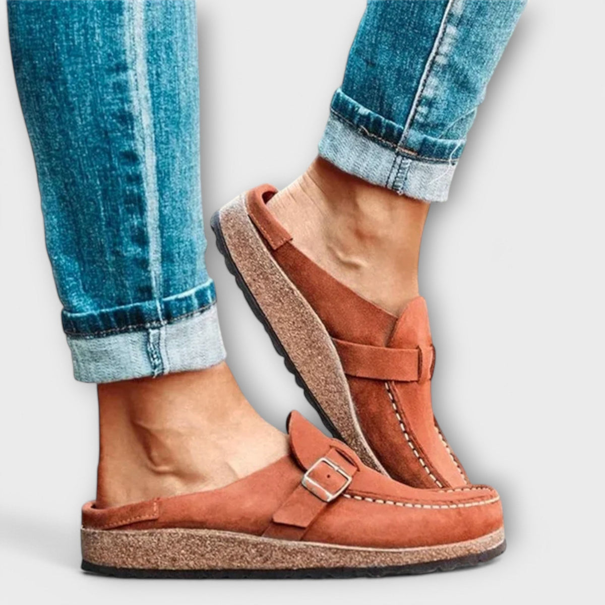 Monika™ | Orthopedic Women's Moccasins with Decorative Buckle