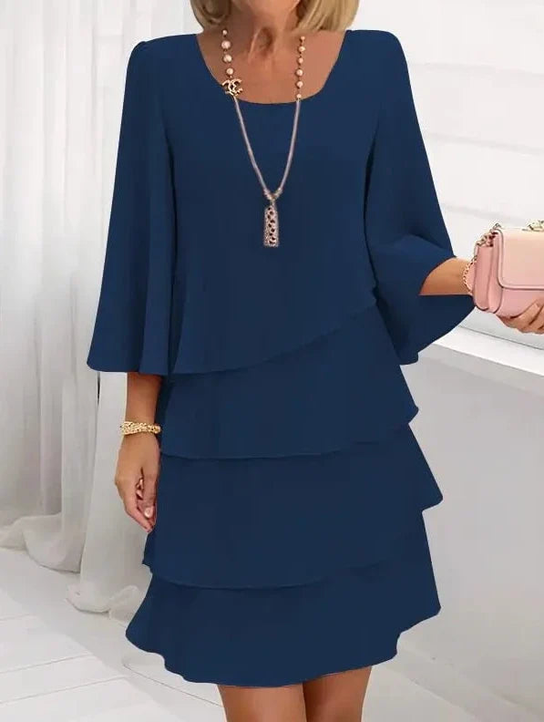 Catherine | Elegant Comfort Ruffle Dress