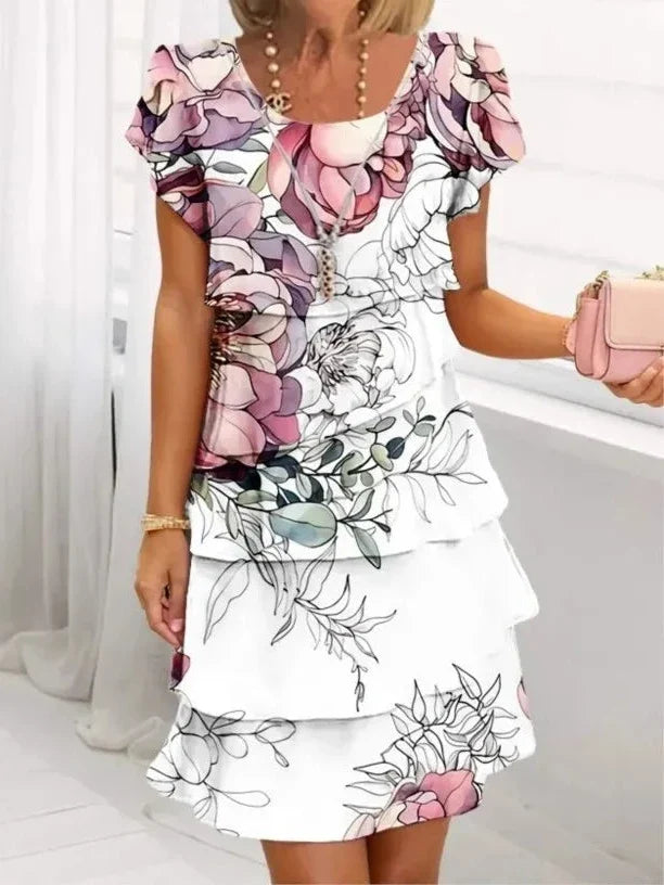 Diana | Elegant Comfort Ruffle Dress