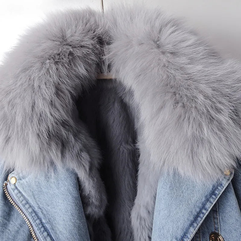 Mariga | Denim Jacket with Fox Collar
