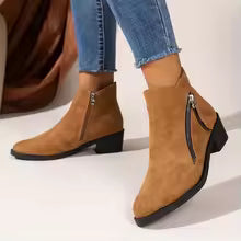 Camille™ | Elegant Suede Ankle Boots