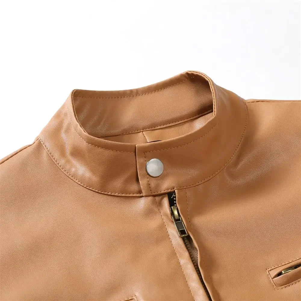 Russel | Timeless Leather Jacket with Biker Flair
