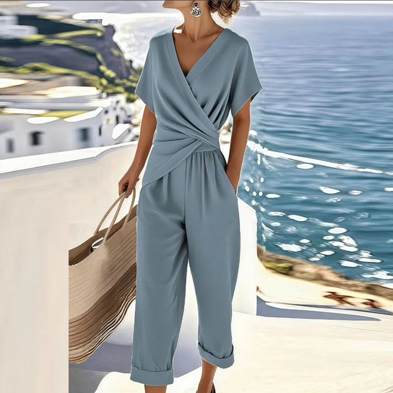 Andrea | Lightweight Summer Set with Wrap Top