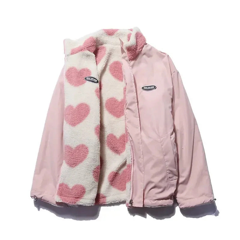 Ivana™ | Reversible Jacket with Heart Pattern