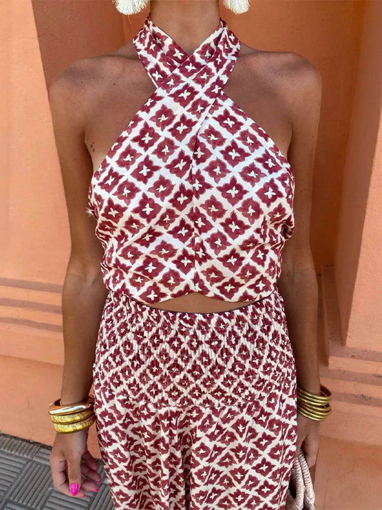 Elsa | Off-Shoulder Set with Ruffled Skirt