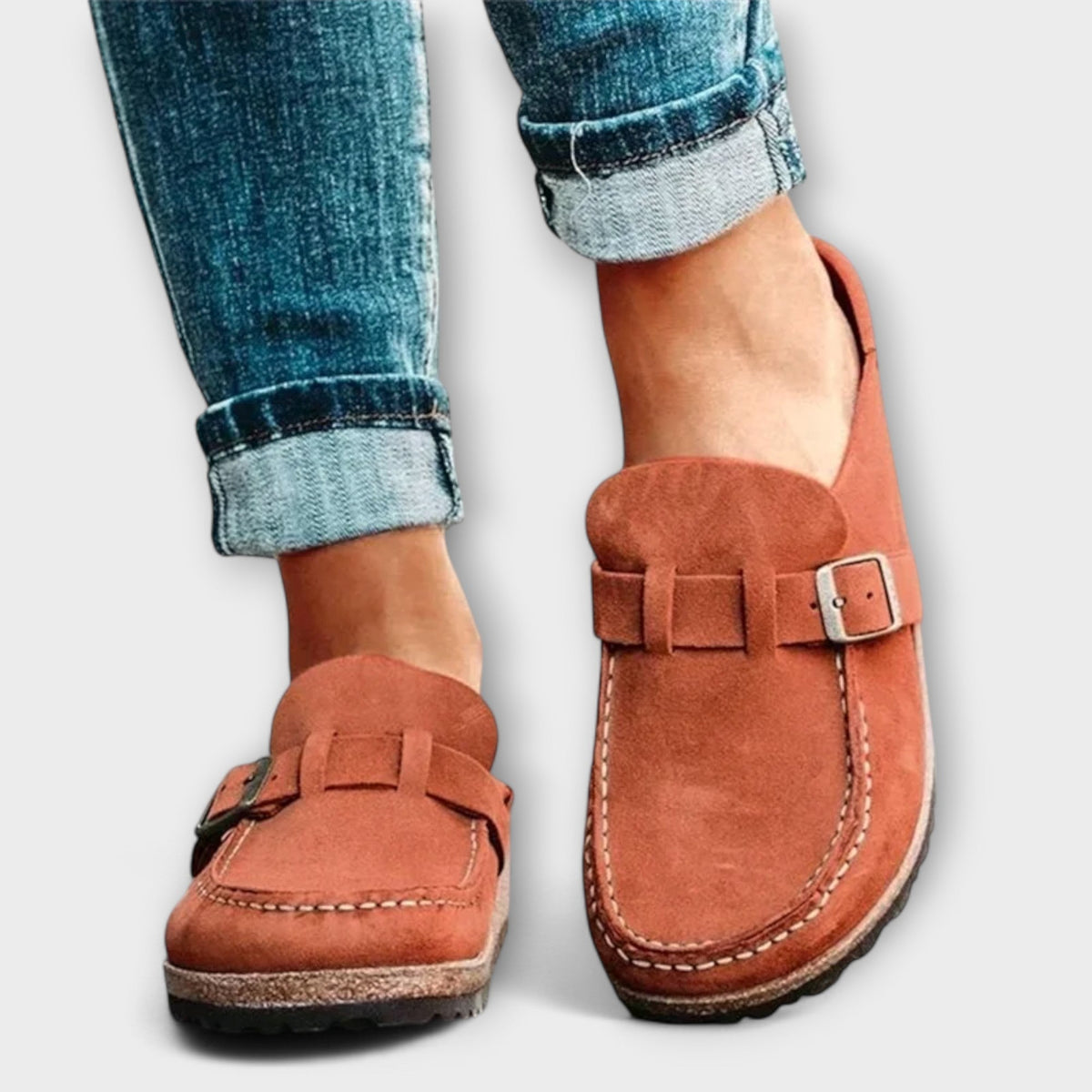 Monika™ | Orthopedic Women's Moccasins with Decorative Buckle