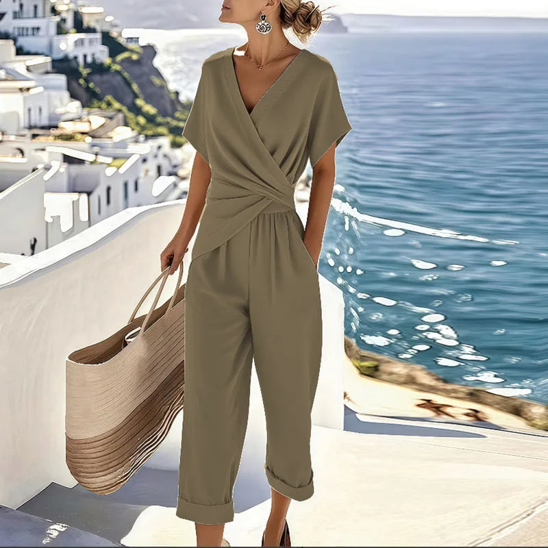 Andrea | Lightweight Summer Set with Wrap Top